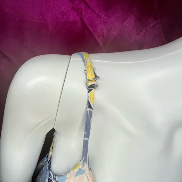 NEW JAPNA GOA S or M DRESS BEACHWEAR VISCOSE Adj Straps Asymmetrical Pom Poms - Picture 9 of 10